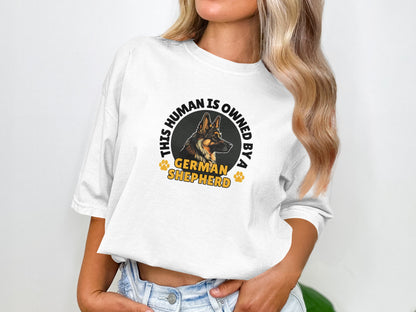 German Shepherd Dog Lover Unisex Garment-Dyed T-shirt, Parent Gift, Funny Dog Tee, Dog Mom Shirt, Gift for Dog Lovers
