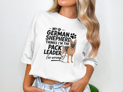 German Shepherd Dog Lover Unisex Garment-Dyed T-shirt, Parent Gift, Funny Dog Tee, Dog Mom Shirt, Gift for Dog Lovers