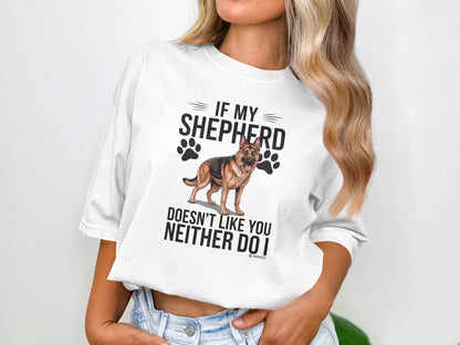 German Shepherd Dog Lover Unisex Garment-Dyed T-shirt, Parent Gift, Funny Dog Tee, Dog Mom Shirt, Gift for Dog Lovers
