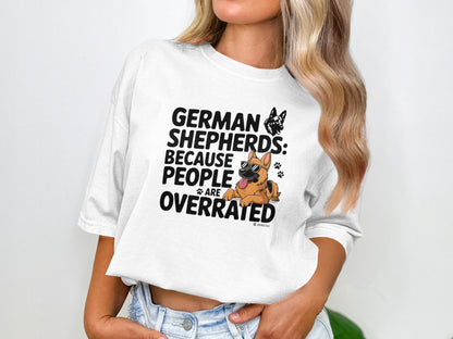 German Shepherd Dog Lover Unisex Garment-Dyed T-shirt, Parent Gift, Funny Dog Tee, Dog Mom Shirt, Gift for Dog Lovers