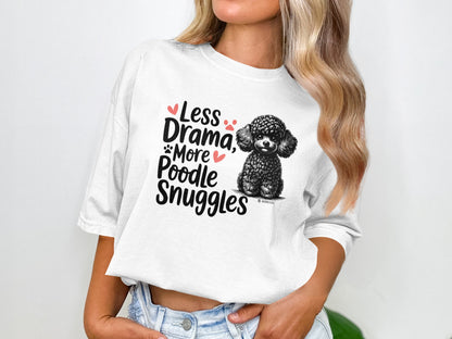 Poodle Lover T-shirt, Dog Owner Shirt, Cute Unisex Tee, Garment-Dyed Top, Dog Mom Dad Gift, Pet Lover Apparel, Animal Graphic Tee