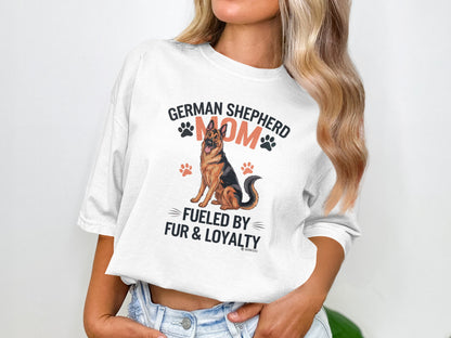 German Shepherd Dog Lover Unisex Garment-Dyed T-shirt, Parent Gift, Funny Dog Tee, Dog Mom Shirt, Gift for Dog Lovers