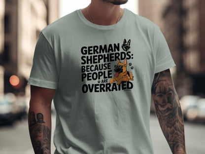 German Shepherd Dog Lover Unisex Garment-Dyed T-shirt, Parent Gift, Funny Dog Tee, Dog Mom Shirt, Gift for Dog Lovers