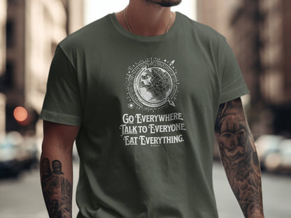 Traveler's Unisex Garment-Dyed T-shirt, Wanderlust Tee, Adventure Shirt, Travel Lover Top, Vacation Apparel