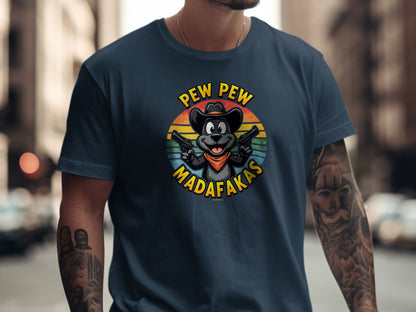 Cowboy Dog Funny T-Shirt, Western Style Tee, Unisex Garment-Dyed Shirt, Dog Lover Gift, Rodeo Apparel