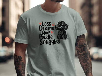 Poodle Lover T-shirt, Dog Owner Shirt, Cute Unisex Tee, Garment-Dyed Top, Dog Mom Dad Gift, Pet Lover Apparel, Animal Graphic Tee