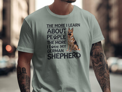 German Shepherd Dog Lover Unisex Garment-Dyed T-shirt, Parent Gift, Funny Dog Tee, Dog Mom Shirt, Gift for Dog Lovers