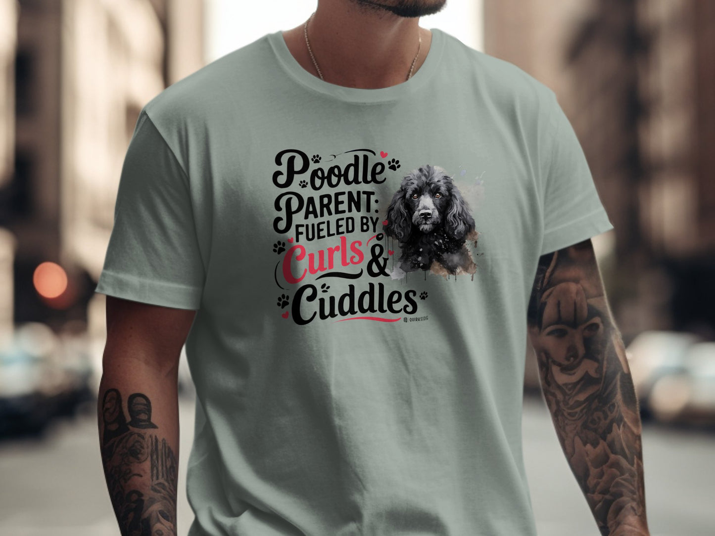 Poodle Lover T-shirt, Dog Owner Shirt, Cute Unisex Tee, Garment-Dyed Top, Dog Mom Dad Gift, Pet Lover Apparel, Animal Graphic Tee