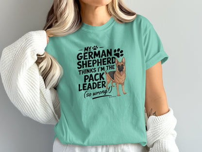 German Shepherd Dog Lover Unisex Garment-Dyed T-shirt, Parent Gift, Funny Dog Tee, Dog Mom Shirt, Gift for Dog Lovers