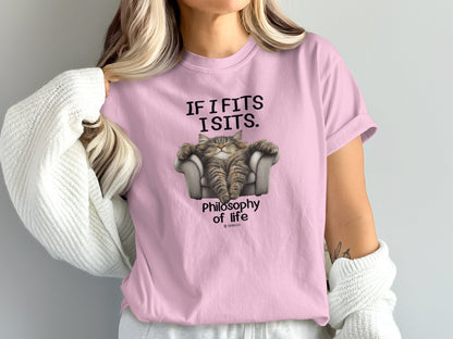 Lazy Cat Tee, Funny Cat Lover Shirt, Feline Fan Top, Cat Owner Gift, Cat Mom Shirt, Cat Dad Tee, Cat Lady Gift, Cat Print T-shirt