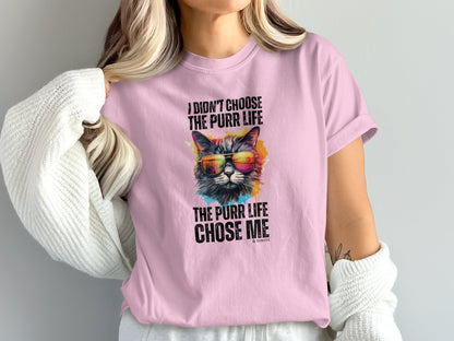 Cool Cat Tee, Funny Cat Lover Shirt, Feline Fan Top, Cat Owner Gift, Cat Mom Shirt, Cat Dad Tee, Cat Lady Gift, Cat Print T-shirt