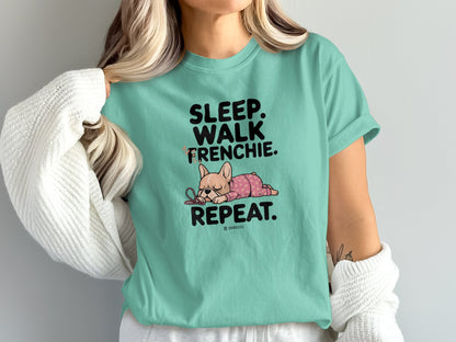 French Bulldog Lover Unisex Garment-Dyed T-shirt, Dog Parent Tee, Cute Bulldog Shirt, Pet Lover Top, Animal Graphic Tee