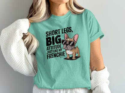 French Bulldog Lover Unisex Garment-Dyed T-shirt, Dog Parent Tee, Cute Bulldog Shirt, Pet Lover Top, Animal Graphic Tee