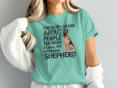 German Shepherd Dog Lover Unisex Garment-Dyed T-shirt, Parent Gift, Funny Dog Tee, Dog Mom Shirt, Gift for Dog Lovers