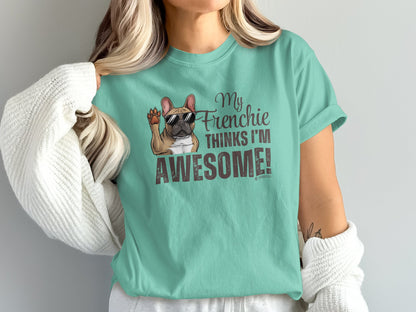 French Bulldog Lover Unisex Garment-Dyed T-shirt, Dog Parent Tee, Cute Bulldog Shirt, Pet Lover Top, Animal Graphic Tee