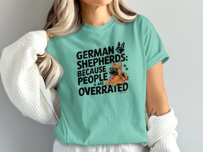 German Shepherd Dog Lover Unisex Garment-Dyed T-shirt, Parent Gift, Funny Dog Tee, Dog Mom Shirt, Gift for Dog Lovers