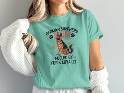German Shepherd Dog Lover Unisex Garment-Dyed T-shirt, Parent Gift, Funny Dog Tee, Dog Mom Shirt, Gift for Dog Lovers