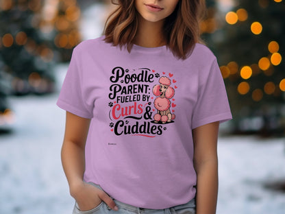 Poodle Lover T-shirt, Dog Owner Shirt, Cute Unisex Tee, Garment-Dyed Top, Dog Mom Dad Gift, Pet Lover Apparel, Animal Graphic Tee