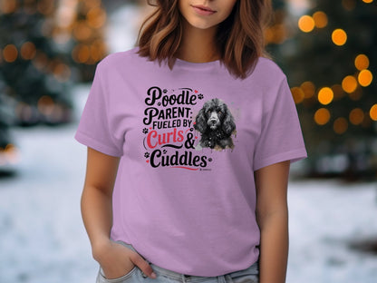 Poodle Lover T-shirt, Dog Owner Shirt, Cute Unisex Tee, Garment-Dyed Top, Dog Mom Dad Gift, Pet Lover Apparel, Animal Graphic Tee