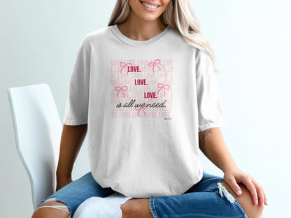 Peaceful Vibes Unisex T-shirt, Kindness Love Tee, Inspirational Shirt, Positivity Apparel, Comfortable Garment-Dyed Top