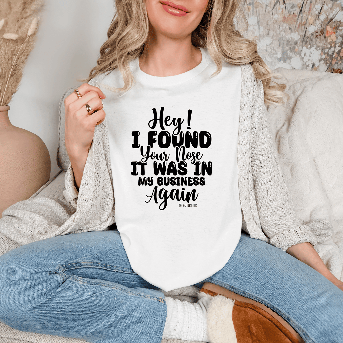 Funny Keep Out Of Others Business Unisex Garment-Dyed T-shirt, Humorous Tee, Sarcastic Top, Novelty Shirt, Warning Graphic Tee, Unisex