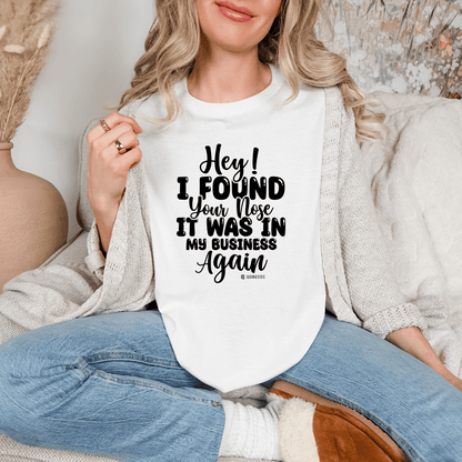 Funny Keep Out Of Others Business Unisex Garment-Dyed T-shirt, Humorous Tee, Sarcastic Top, Novelty Shirt, Warning Graphic Tee, Unisex