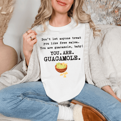 Premium Guacamole Unisex Garment-Dyed T-shirt, Funny Avocado Lover Tee, Gift for Foodie, Soft Graphic Tee, Unique Graphic Tee, Novelty Top - Quirkside Creations
