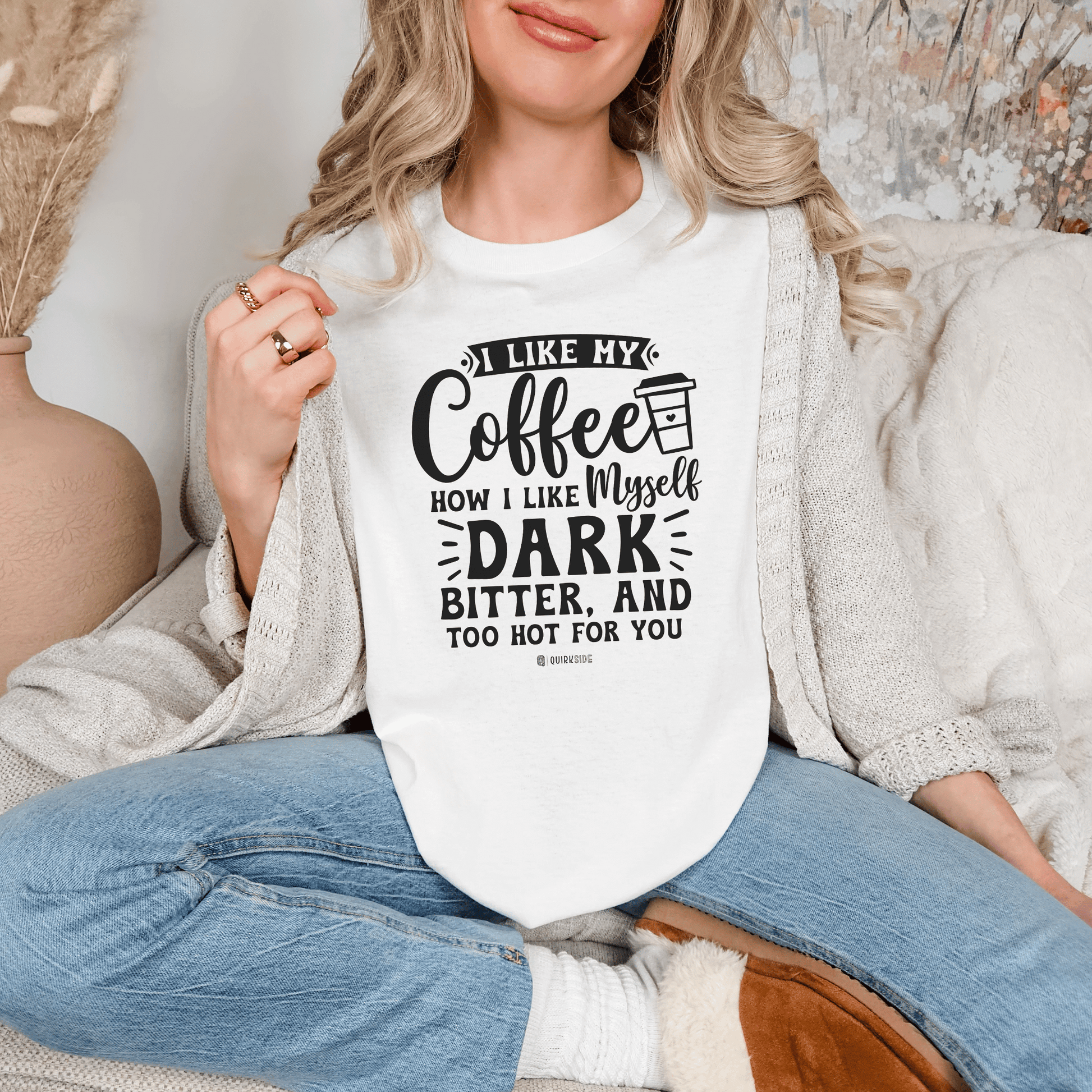 Coffee Lover Unisex T-shirt, Sarcastic Tee, Humorous Graphic Top, Gift for Coffee Drinker, Comical Shirt - Quirkside Creations