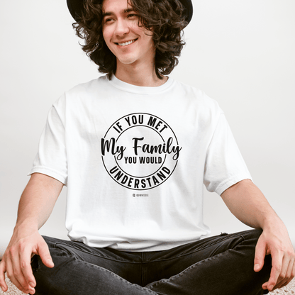 Funny Family Traits Unisex T-shirt, Humorous Cotton Tee, Gift for Him or Her, Casual Top, Comical Graphic Shirt
