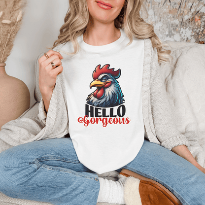 Cheerful Bold Greeting Unisex Garment-Dyed T-shirt, Confidence Boosting Tee, Playful Shirt, Fun Graphic Top, Happy Apparel for All - Quirkside Creations