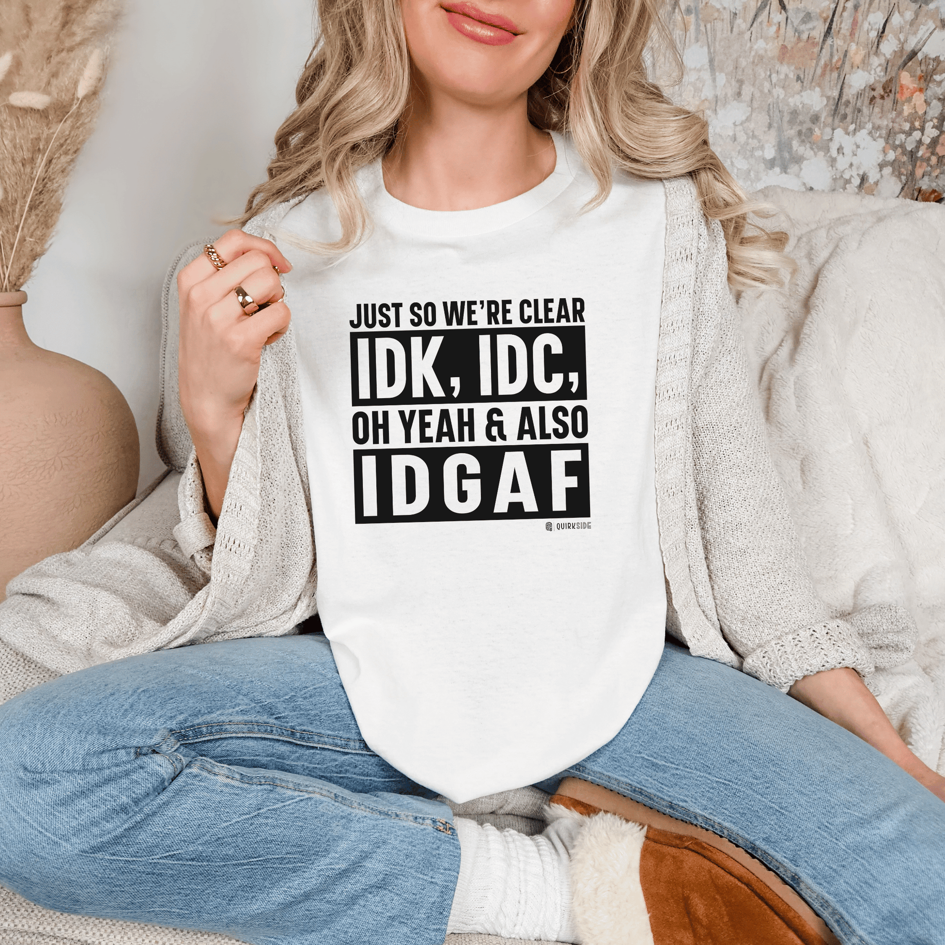 Funny Uninterested T-shirt, Anti Social Tee, Introvert Shirt, Sarcastic Quote Top, Minimalist Graphic Tee - Quirkside Creations