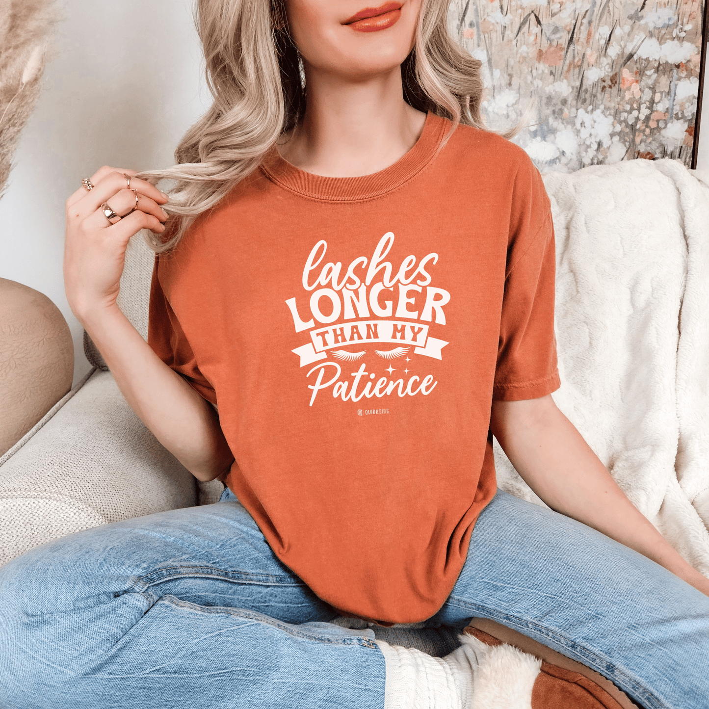 Funny Patience Levels Eye Lashes T-shirt, Humorous Graphic Tee, Sarcastic Unisex Shirt, Comical Quote Top, Men's Women's Apparel - Quirkside Creations