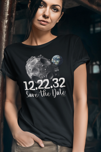 Asteroid Apocalypse Unisex T-shirt, Funny Space Shirt, Quirky Astronomical Tee, Armageddon Top, Unique Astronomy Clothing