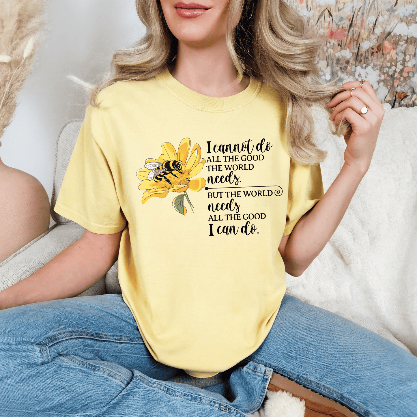 Honey Bee Unisex T-shirt, Nature Inspired Tee, Inspirational Message Shirt, Plant Lover Gift, Animal Advocate Top