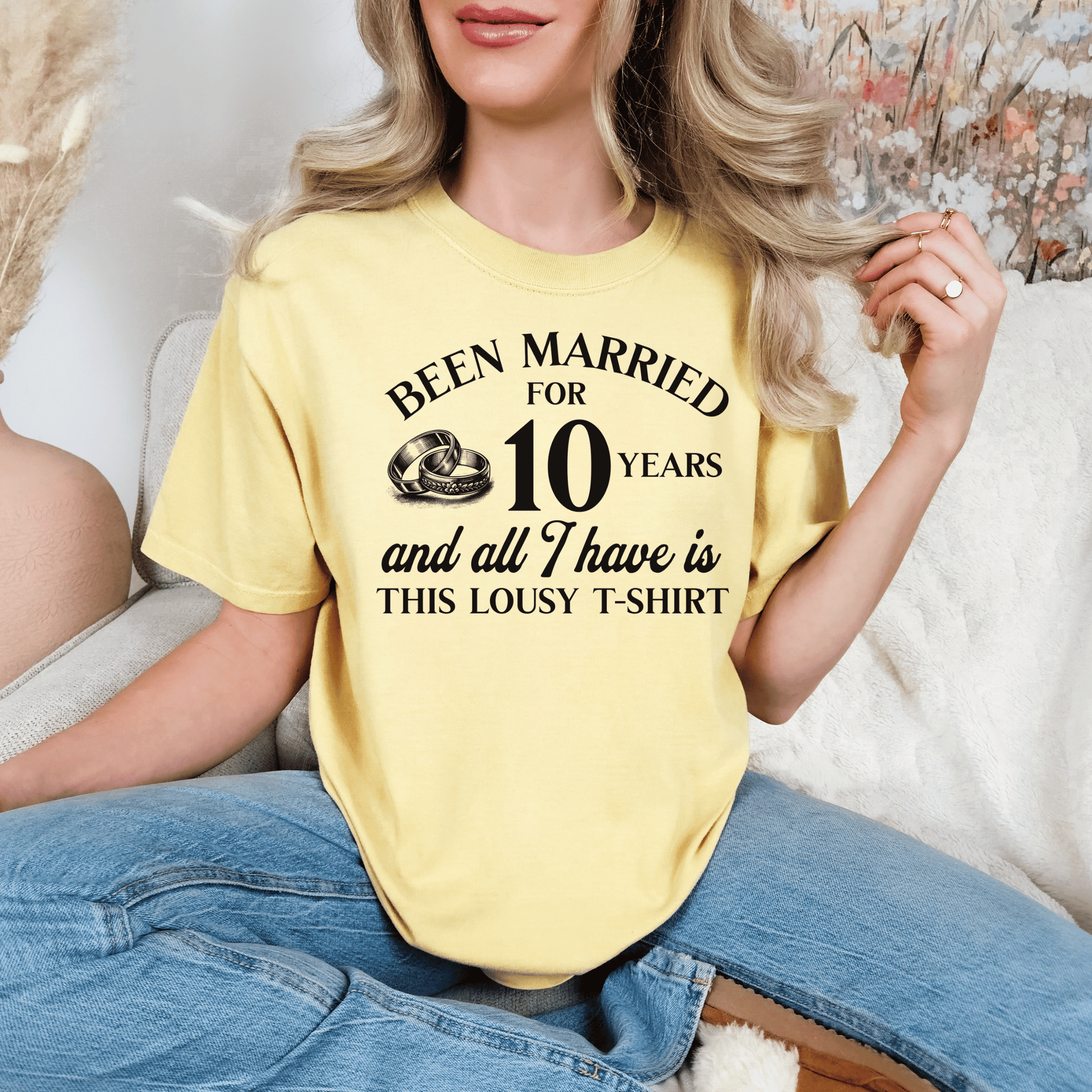 Hilarious Marriage Celebration T-shirt, Customizable Unisex Tee for Anniversary, Funny Gift, Humor Shirt, Wicked Sense of Humor Top - Quirkside Creations