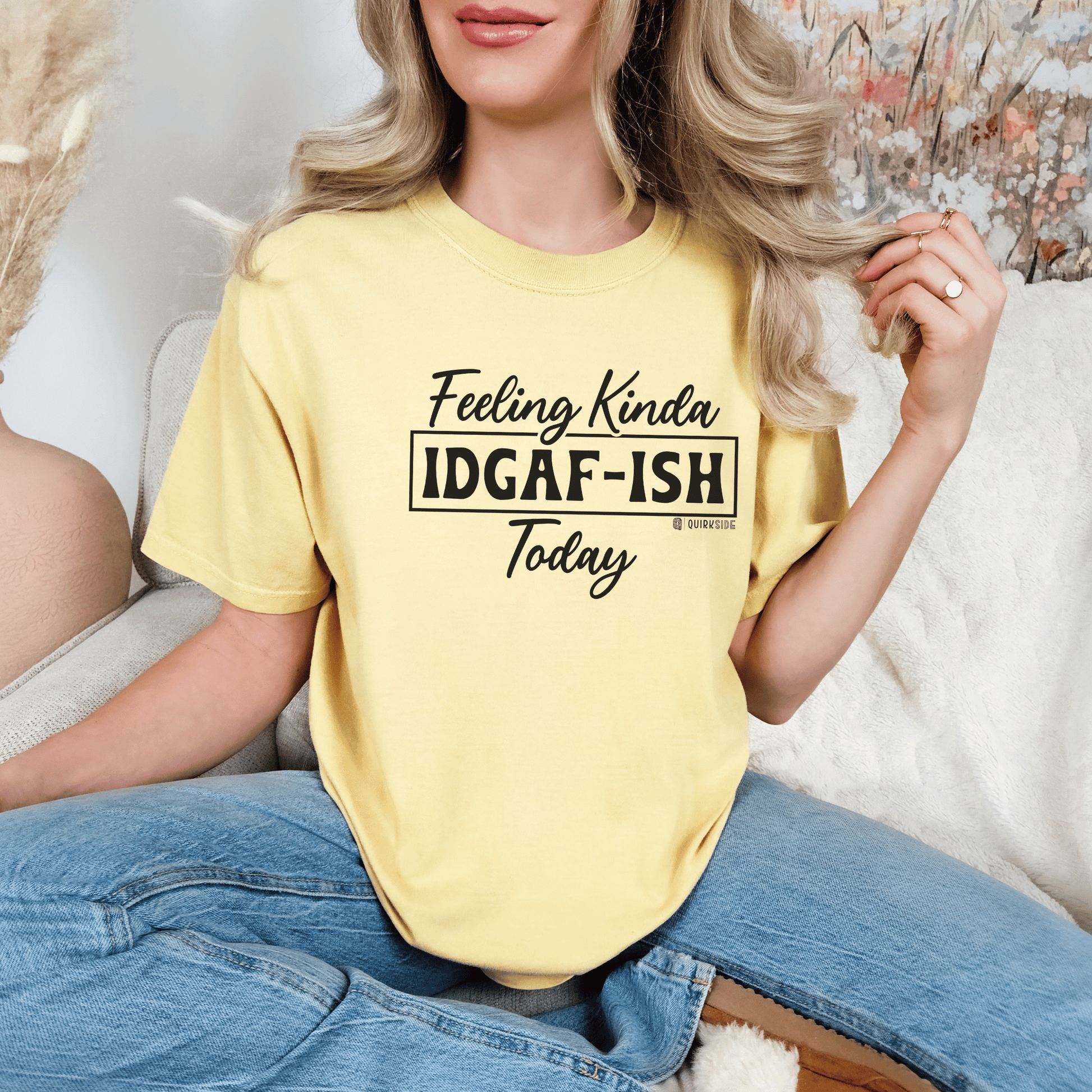 Hilarious Indifferent Mood Tee, Funny Unisex Shirt, Sarcastic Graphic Top, Gift for Him or Her, Casual Tee, Comfy Tee - Quirkside Creations
