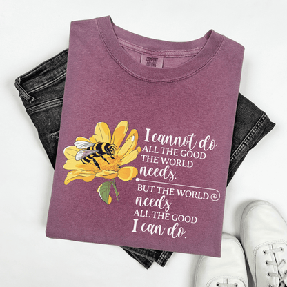 Honey Bee Unisex T-shirt, Nature Inspired Tee, Inspirational Message Shirt, Plant Lover Gift, Animal Advocate Top