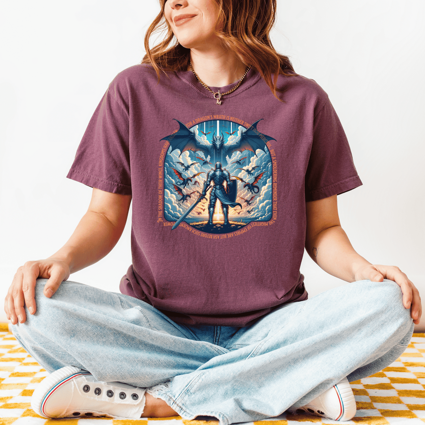 Dragon Lover Unisex T-shirt, Mythical Creature Tee, Fantasy Dragon Shirt, Fire Breathing Beast Top, Mystical Reptile Apparel - Quirkside Creations