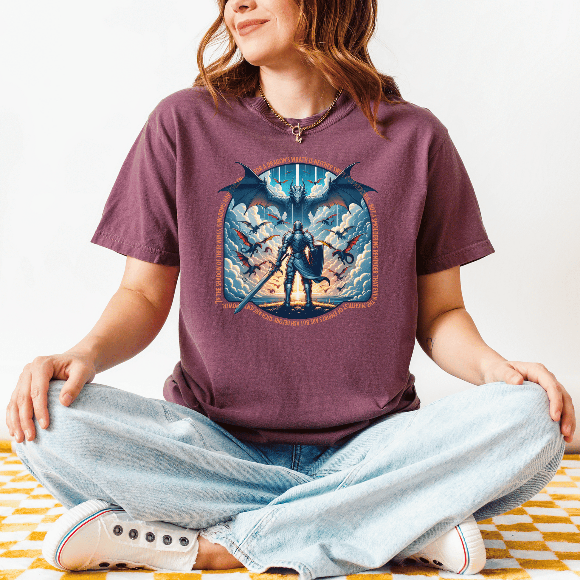 Dragon Lover Unisex T-shirt, Mythical Creature Tee, Fantasy Dragon Shirt, Fire Breathing Beast Top, Mystical Reptile Apparel - Quirkside Creations