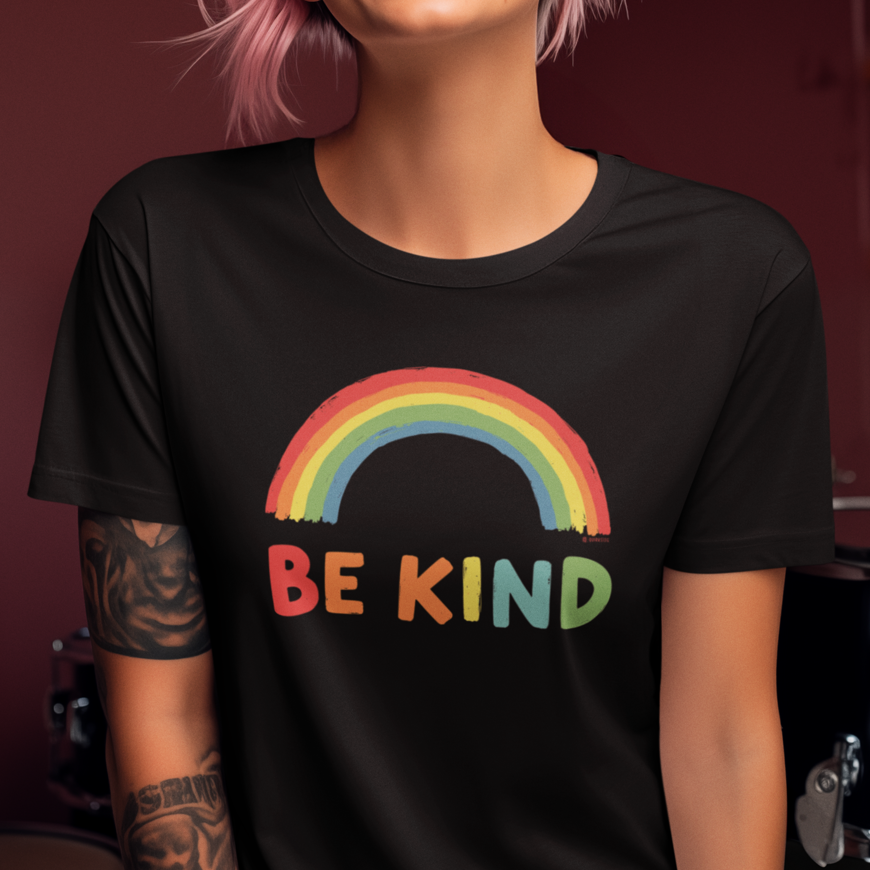 Kindness Promotion T-shirt, Positive Message Tee, Colorful Be Kind Shirt, Unisex Friendly Reminder Top, Inspirational Graphic Tee