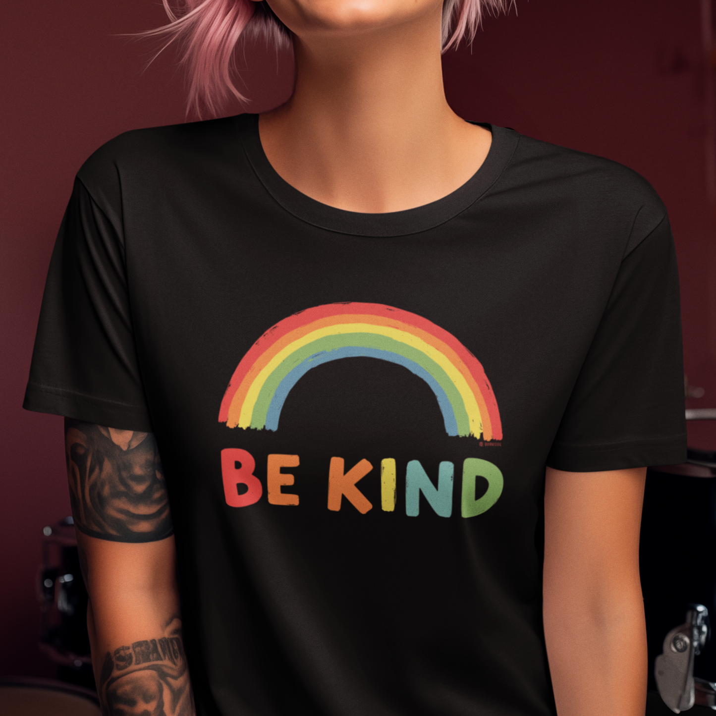 Kindness Promotion T-shirt, Positive Message Tee, Colorful Be Kind Shirt, Unisex Friendly Reminder Top, Inspirational Graphic Tee
