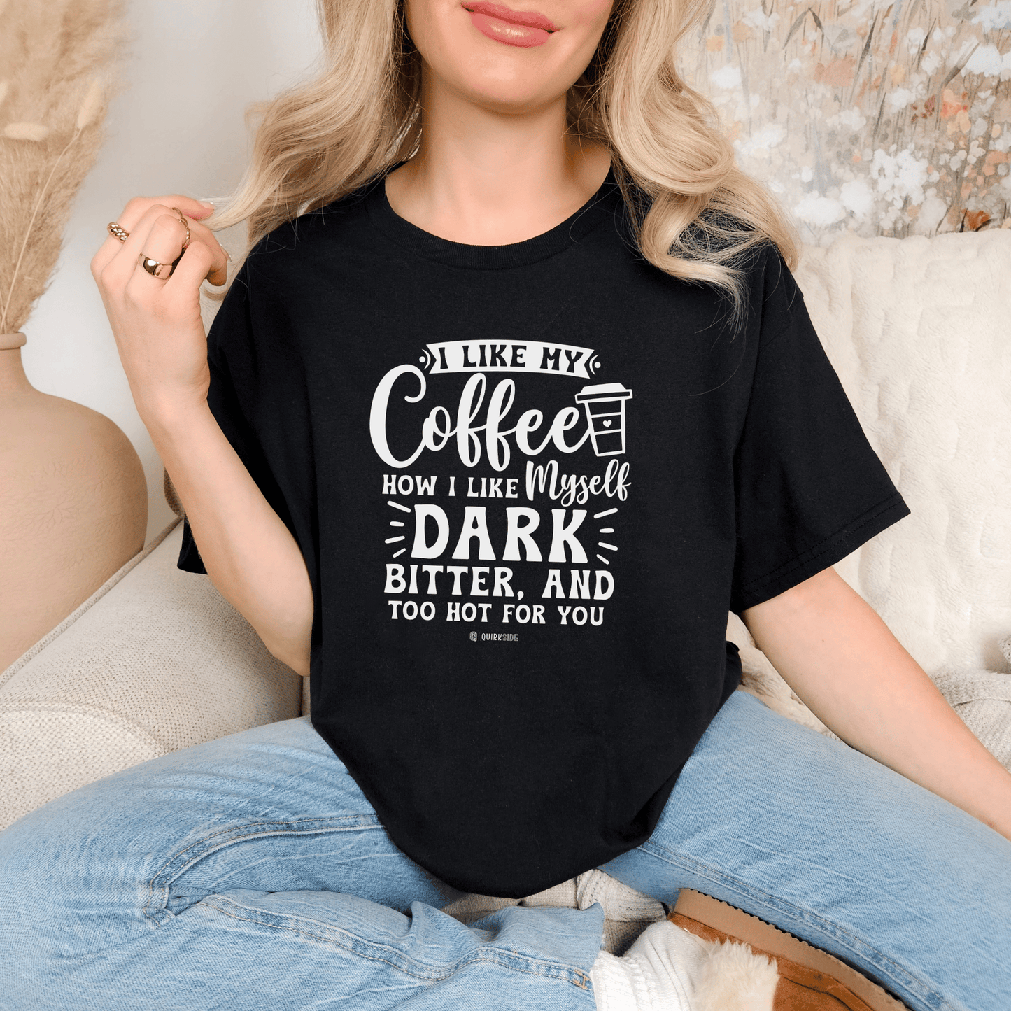 Coffee Lover Unisex T-shirt, Sarcastic Tee, Humorous Graphic Top, Gift for Coffee Drinker, Comical Shirt - Quirkside Creations