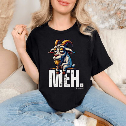 Funny Goat Boredom Unisex T-shirt, Sarcastic Animal Graphic Tee, Comical Farmyard Top, Humorous Goat Lover Gift, Vintage Style Shirt - Quirkside Creations