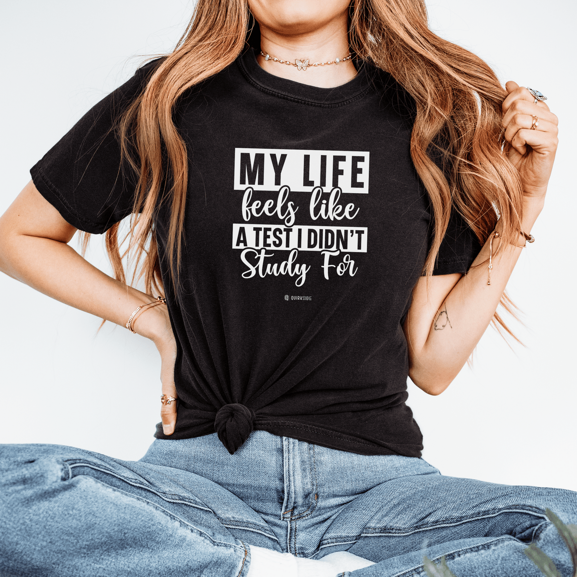 Funny Life Challenges T-shirt, Complaining About Life Tee, Humorous Unisex Shirt, Sarcastic Graphic Tee, Gift for Test Anxiety - Quirkside Creations