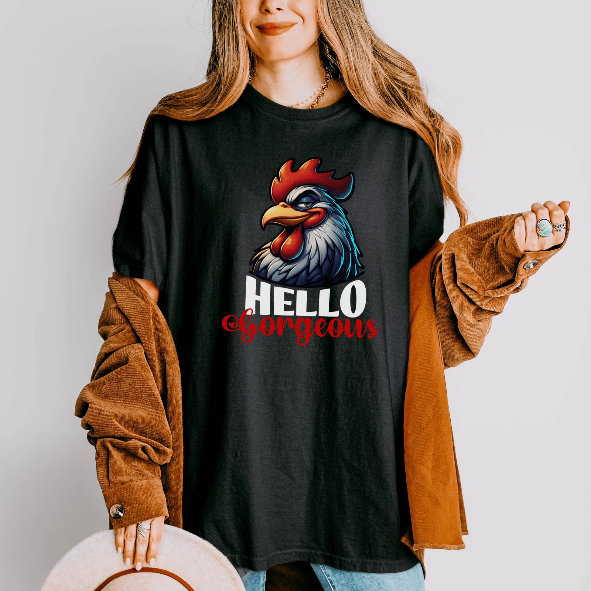 Cheerful Bold Greeting Unisex Garment-Dyed T-shirt, Confidence Boosting Tee, Playful Shirt, Fun Graphic Top, Happy Apparel for All - Quirkside Creations