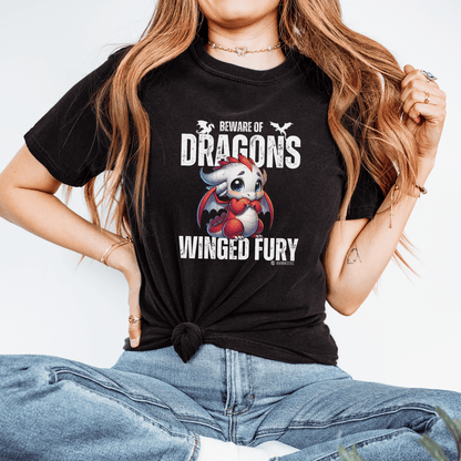 Dragon Lover Unisex T-shirt, Dragon Tee Shirt, Fantasy Graphic Tee, Dragon Art Shirt, Dragon Apparel - Quirkside Creations