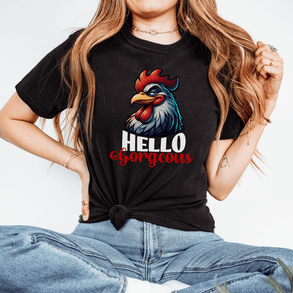 Cheerful Bold Greeting Unisex Garment-Dyed T-shirt, Confidence Boosting Tee, Playful Shirt, Fun Graphic Top, Happy Apparel for All - Quirkside Creations