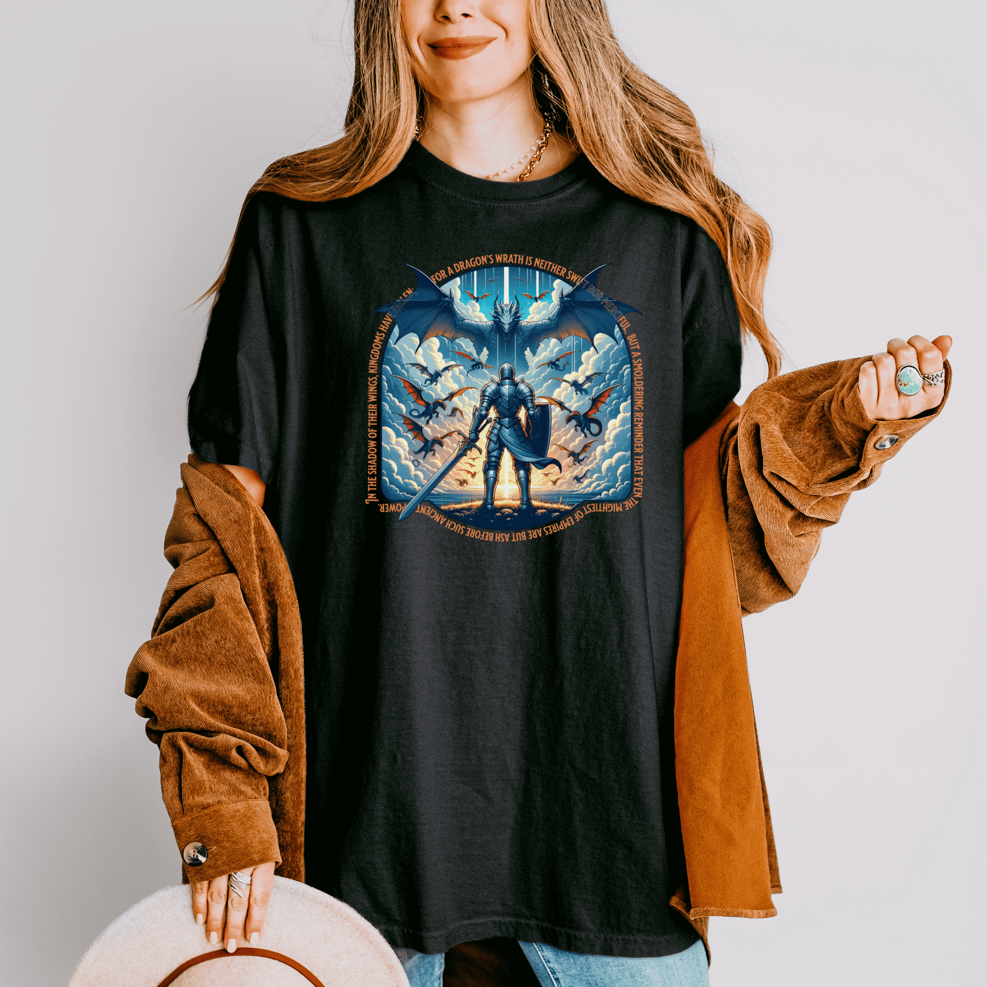 Dragon Lover Unisex T-shirt, Mythical Creature Tee, Fantasy Dragon Shirt, Fire Breathing Beast Top, Mystical Reptile Apparel - Quirkside Creations