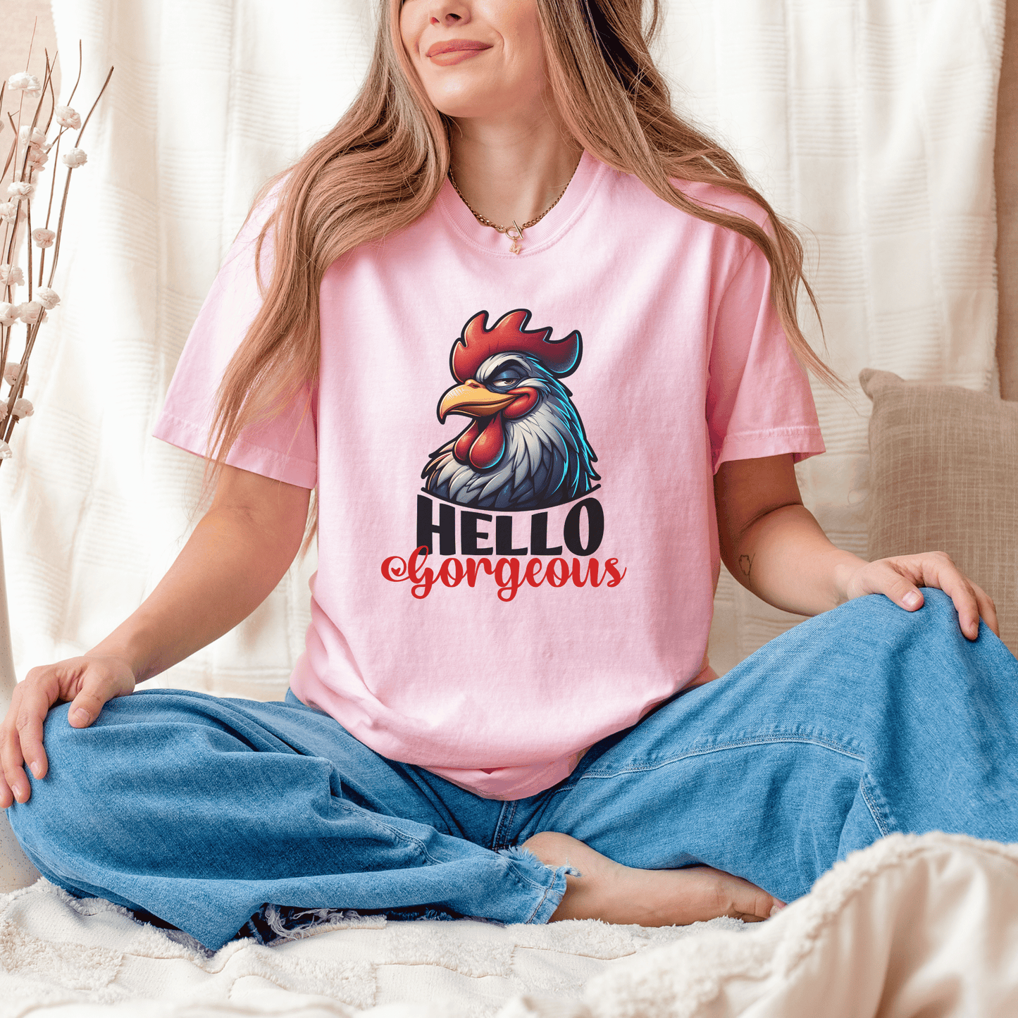 Cheerful Bold Greeting Unisex Garment-Dyed T-shirt, Confidence Boosting Tee, Playful Shirt, Fun Graphic Top, Happy Apparel for All - Quirkside Creations