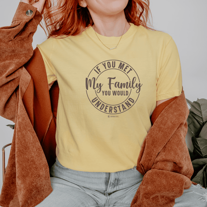 Funny Family Traits Unisex T-shirt, Humorous Cotton Tee, Gift for Him or Her, Casual Top, Comical Graphic Shirt